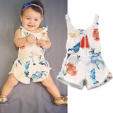 Floral Newborn Baby Girl Kids Clothes Sweet Girls Lily Flower Romper Jumpsuit Sunsuit Outfits 0-4Y